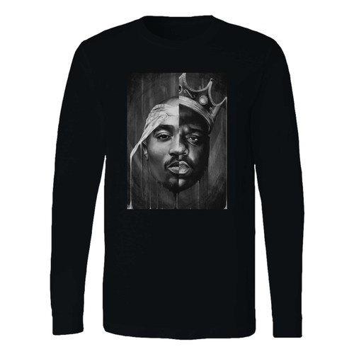 This classic fit 2pac notorious big split face long sleeve shirt is casually elegant and very comfortable. With fine quality print to make one stand out, it's a perfect fit for every occasion.