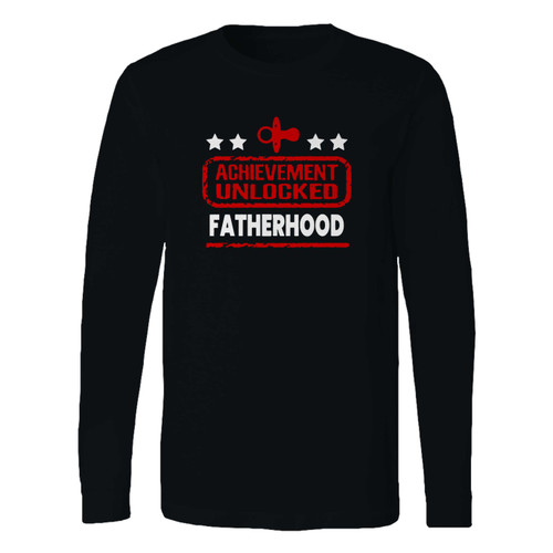 This classic fit achievement unlocked fatherhood long sleeve shirt is casually elegant and very comfortable. With fine quality print to make one stand out, it's a perfect fit for every occasion.