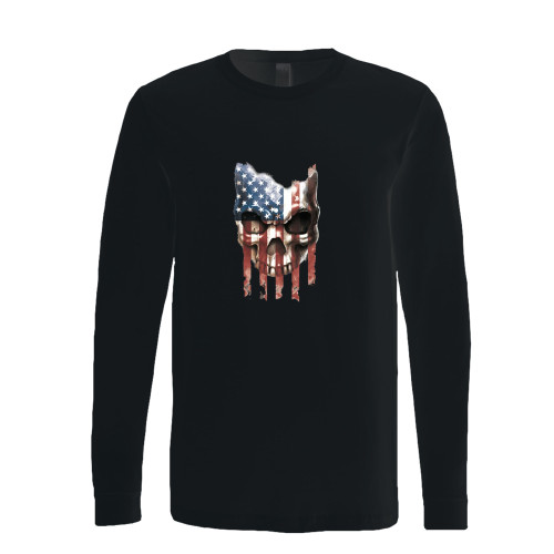 This classic fit american flag skull usa long sleeve shirt is casually elegant and very comfortable. With fine quality print to make one stand out, it's a perfect fit for every occasion.