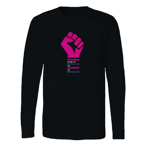 This classic fit anti trump feminist women will vote you out long sleeve shirt is casually elegant and very comfortable. With fine quality print to make one stand out, it's a perfect fit for every occasion.