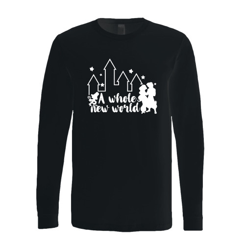 This classic fit a whole new world long sleeve shirt is casually elegant and very comfortable. With fine quality print to make one stand out, it's a perfect fit for every occasion.