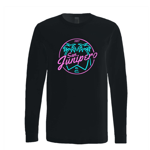 This classic fit black mirror san junipero long sleeve shirt is casually elegant and very comfortable. With fine quality print to make one stand out, it's a perfect fit for every occasion.