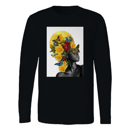 This classic fit black woman floral art long sleeve shirt is casually elegant and very comfortable. With fine quality print to make one stand out, it's a perfect fit for every occasion.