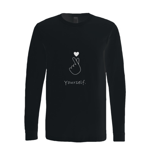 This classic fit bts love yourself korean love symbol long sleeve shirt is casually elegant and very comfortable. With fine quality print to make one stand out, it's a perfect fit for every occasion.