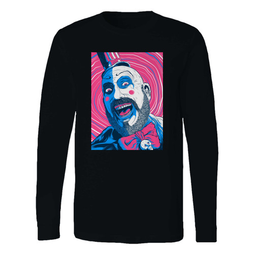 This classic fit captain spaulding hypno clown long sleeve shirt is casually elegant and very comfortable. With fine quality print to make one stand out, it's a perfect fit for every occasion.