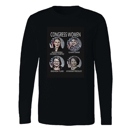 This classic fit congress women squad aoc long sleeve shirt is casually elegant and very comfortable. With fine quality print to make one stand out, it's a perfect fit for every occasion.