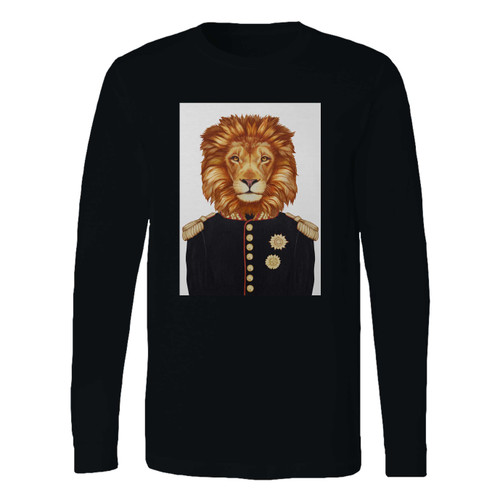 This classic fit general lion with military uniform and mad medals long sleeve shirt is casually elegant and very comfortable. With fine quality print to make one stand out, it's a perfect fit for every occasion.