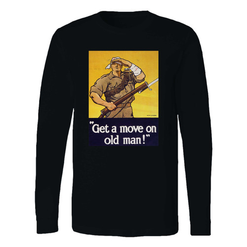 This classic fit get a move on old man long sleeve shirt is casually elegant and very comfortable. With fine quality print to make one stand out, it's a perfect fit for every occasion.