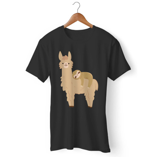 Sloth Relaxing On A Llama Men T Shirt