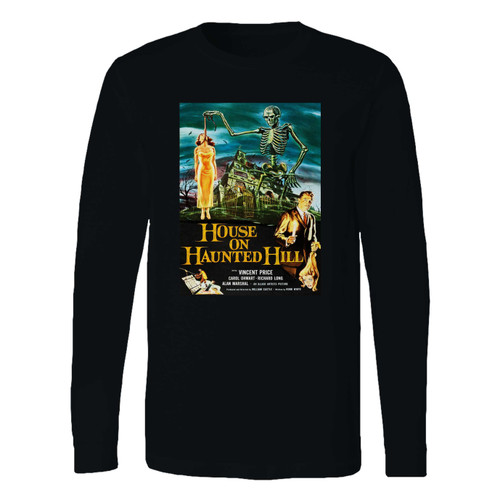 This classic fit house on haunted hill horror movie long sleeve shirt is casually elegant and very comfortable. With fine quality print to make one stand out, it's a perfect fit for every occasion.