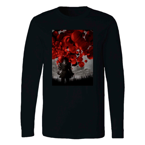 This classic fit it movie pennywise red ballon long sleeve shirt is casually elegant and very comfortable. With fine quality print to make one stand out, it's a perfect fit for every occasion.