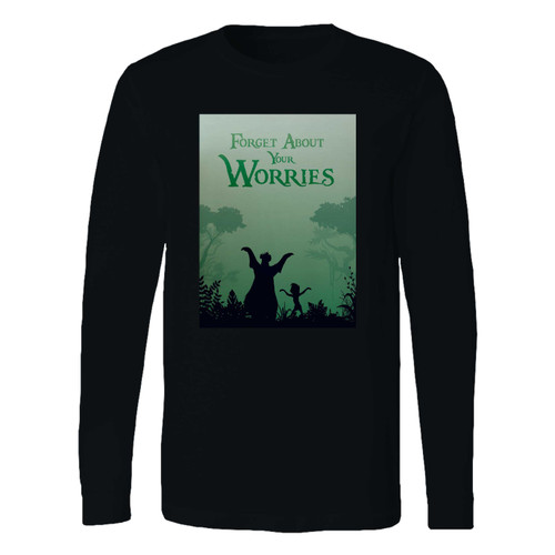 This classic fit jungle book forget about your worries long sleeve shirt is casually elegant and very comfortable. With fine quality print to make one stand out, it's a perfect fit for every occasion.