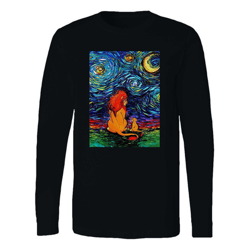 This classic fit lion king stary night long sleeve shirt is casually elegant and very comfortable. With fine quality print to make one stand out, it's a perfect fit for every occasion.
