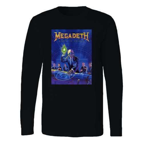 This classic fit megadeth five rust in peace long sleeve shirt is casually elegant and very comfortable. With fine quality print to make one stand out, it's a perfect fit for every occasion.