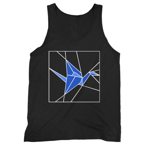 Our cotton blue origami crane men tank top is perfect for those intense workouts in the gym, at practice or pickup games.