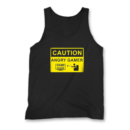 Our cotton caution angry gamer men tank top is perfect for those intense workouts in the gym, at practice or pickup games.