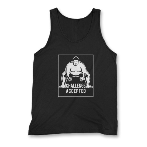 Our cotton challenge accepted men tank top is perfect for those intense workouts in the gym, at practice or pickup games.