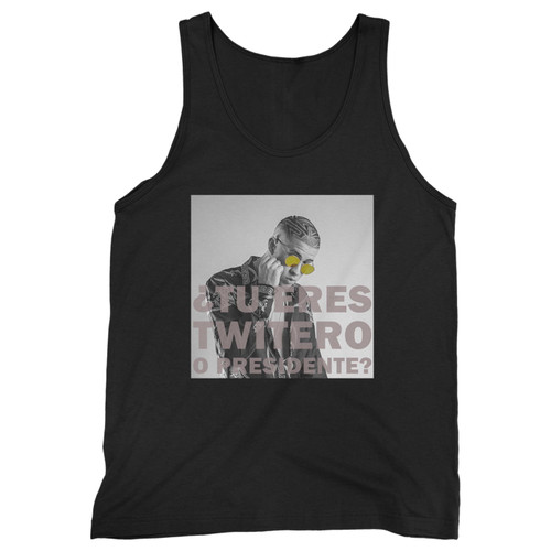 Our cotton bad bunny twitero o presidente men tank top is perfect for those intense workouts in the gym, at practice or pickup games.