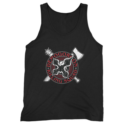 Our cotton demogorgon killing squad logo men tank top is perfect for those intense workouts in the gym, at practice or pickup games.