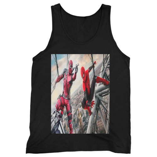 Our cotton deadpool versus spiderman men tank top is perfect for those intense workouts in the gym, at practice or pickup games.