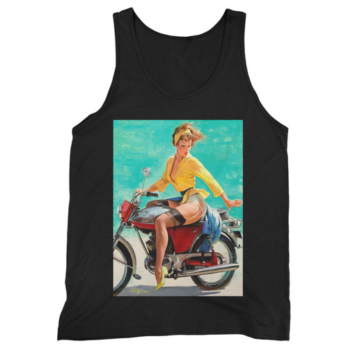 Our cotton elvgren pin-up girl skirting the issue men tank top is perfect for those intense workouts in the gym, at practice or pickup games.
