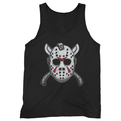 Our cotton friday the thirteenth jason mask men tank top is perfect for those intense workouts in the gym, at practice or pickup games.