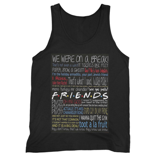 Our cotton friends tv show classic quote men tank top is perfect for those intense workouts in the gym, at practice or pickup games.