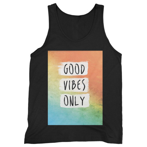 Our cotton good vibes only watercolor men tank top is perfect for those intense workouts in the gym, at practice or pickup games.
