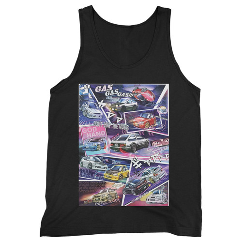 Our cotton initial d manga styled car men tank top is perfect for those intense workouts in the gym, at practice or pickup games.