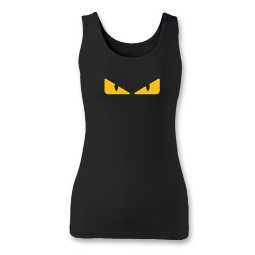 High quality print of this slim fit 1fendi monsters eye logo women tank top will turn heads. And bystanders won't be disappointed - the racerback cut looks good one any woman's shoulders.