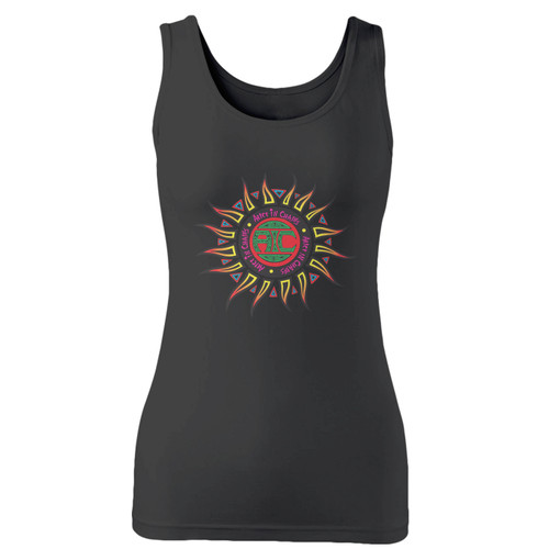 High quality print of this slim fit alice in chains sun logo women tank top will turn heads. And bystanders won't be disappointed - the racerback cut looks good one any woman's shoulders.