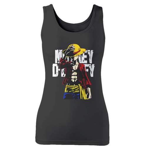 High quality print of this slim fit anime one piece luffy women tank top will turn heads. And bystanders won't be disappointed - the racerback cut looks good one any woman's shoulders.
