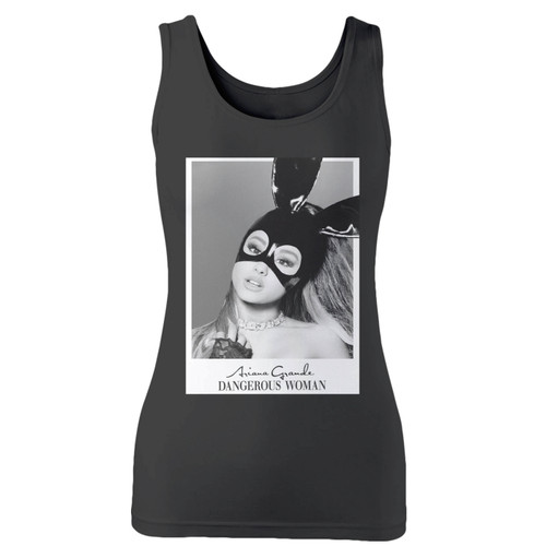 High quality print of this slim fit ariana grande dangerous woman women tank top will turn heads. And bystanders won't be disappointed - the racerback cut looks good one any woman's shoulders.