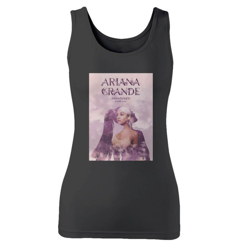 High quality print of this slim fit ariana grande sweetener tour 2019 new album women tank top will turn heads. And bystanders won't be disappointed - the racerback cut looks good one any woman's shoulders.