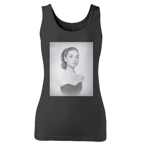 High quality print of this slim fit audrey hepburn classic style women tank top will turn heads. And bystanders won't be disappointed - the racerback cut looks good one any woman's shoulders.