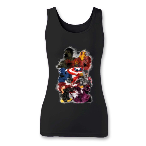 High quality print of this slim fit avengers assemble women tank top will turn heads. And bystanders won't be disappointed - the racerback cut looks good one any woman's shoulders.