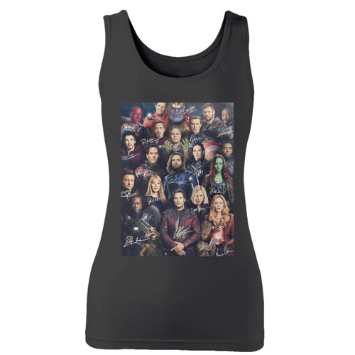 High quality print of this slim fit avengers endgame signed movie 2019 women tank top will turn heads. And bystanders won't be disappointed - the racerback cut looks good one any woman's shoulders.