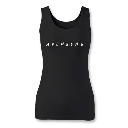 High quality print of this slim fit avengers friends logo women tank top will turn heads. And bystanders won't be disappointed - the racerback cut looks good one any woman's shoulders.