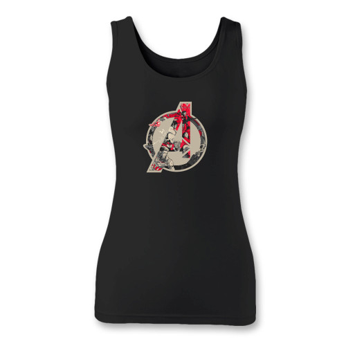 High quality print of this slim fit avengers hero logo women tank top will turn heads. And bystanders won't be disappointed - the racerback cut looks good one any woman's shoulders.