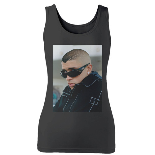High quality print of this slim fit bad bunny cool women tank top will turn heads. And bystanders won't be disappointed - the racerback cut looks good one any woman's shoulders.