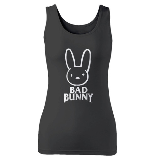 High quality print of this slim fit bad bunny logo women tank top will turn heads. And bystanders won't be disappointed - the racerback cut looks good one any woman's shoulders.