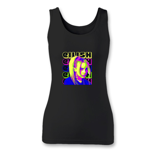 High quality print of this slim fit billie eilish inspired lovers music women tank top will turn heads. And bystanders won't be disappointed - the racerback cut looks good one any woman's shoulders.
