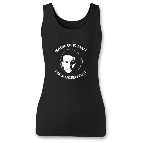 High quality print of this slim fit bill murray ghostbusters women tank top will turn heads. And bystanders won't be disappointed - the racerback cut looks good one any woman's shoulders.