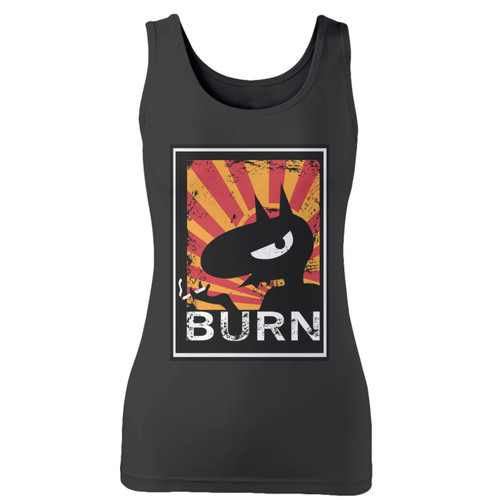High quality print of this slim fit burn smoke women tank top will turn heads. And bystanders won't be disappointed - the racerback cut looks good one any woman's shoulders.