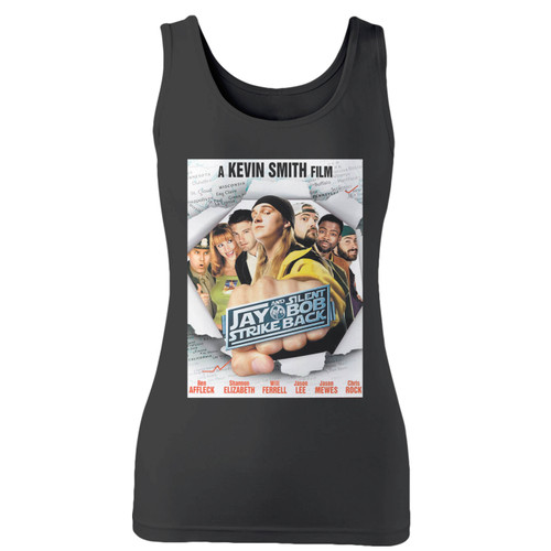 High quality print of this slim fit buy jay and silent bob strike back women tank top will turn heads. And bystanders won't be disappointed - the racerback cut looks good one any woman's shoulders.