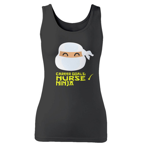 High quality print of this slim fit carrer goals sonographer ninja women tank top will turn heads. And bystanders won't be disappointed - the racerback cut looks good one any woman's shoulders.