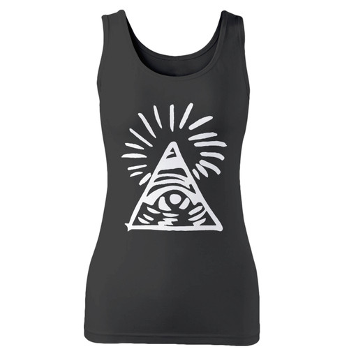 High quality print of this slim fit chloe price illuminati women tank top will turn heads. And bystanders won't be disappointed - the racerback cut looks good one any woman's shoulders.