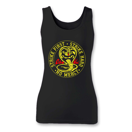 High quality print of this slim fit cobra karate first kai women tank top will turn heads. And bystanders won't be disappointed - the racerback cut looks good one any woman's shoulders.