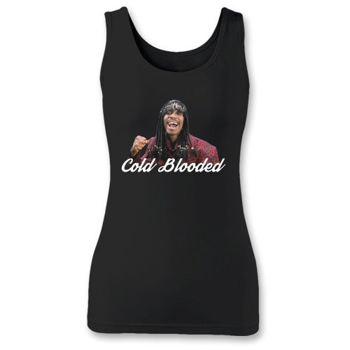 High quality print of this slim fit cold blooded women tank top will turn heads. And bystanders won't be disappointed - the racerback cut looks good one any woman's shoulders.