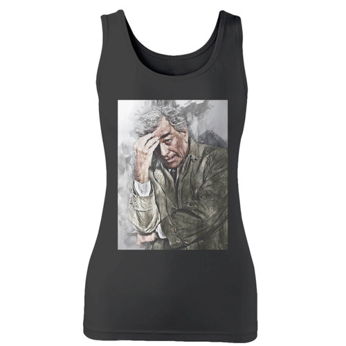 High quality print of this slim fit columbo peter falk women tank top will turn heads. And bystanders won't be disappointed - the racerback cut looks good one any woman's shoulders.